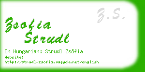 zsofia strudl business card